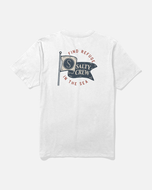 WAVEY SS TEE - White | Salty Crew Premium