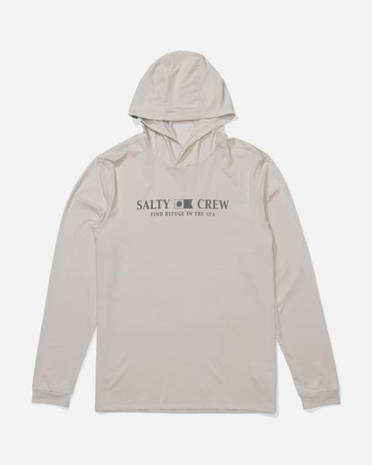 FLAGSHIP HOOD SUNSHIRT - Athletic Heather | Salty Crew Premium