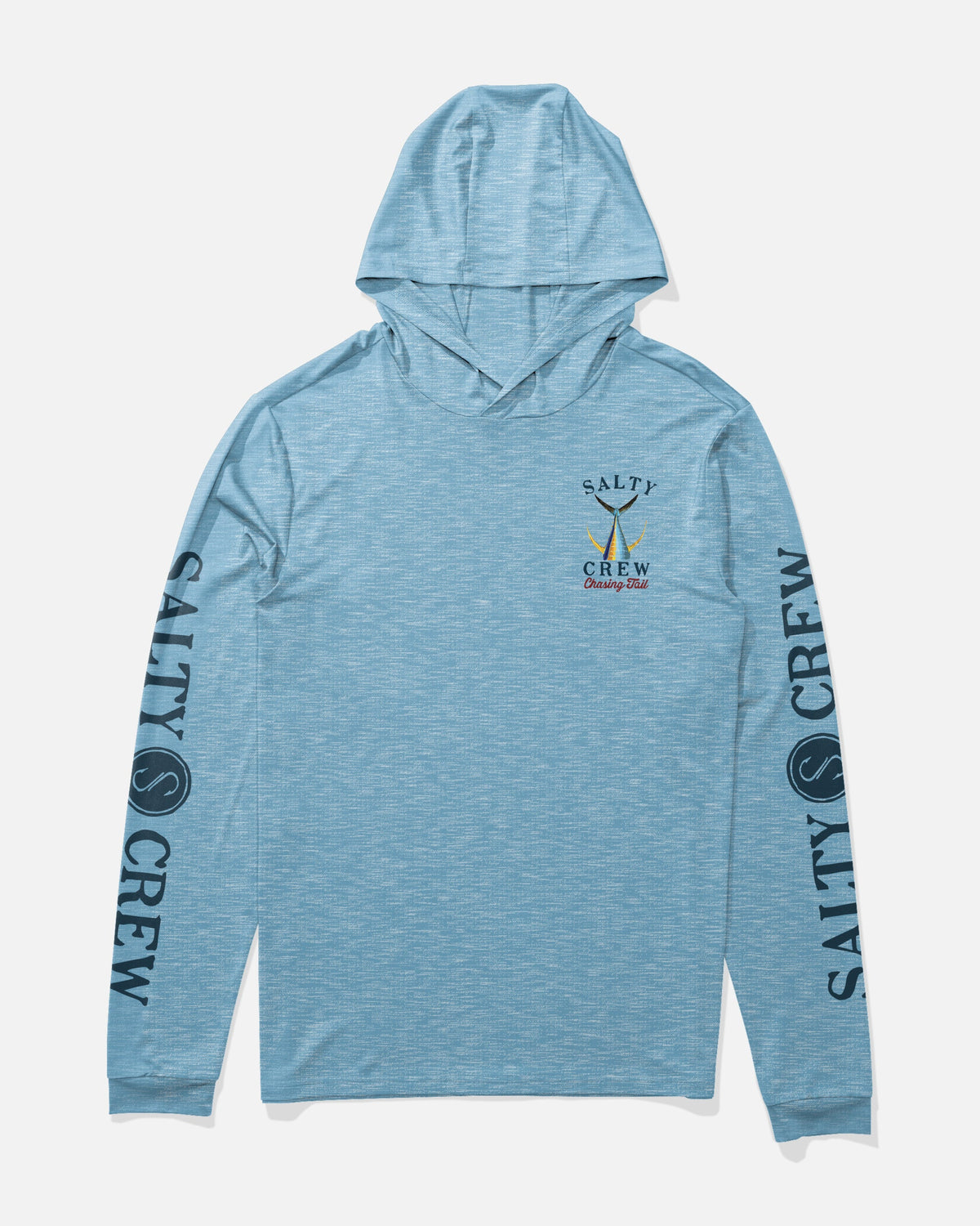 TAILED HOOD SUNSHIRT - Blue Heather | Salty Crew Premium