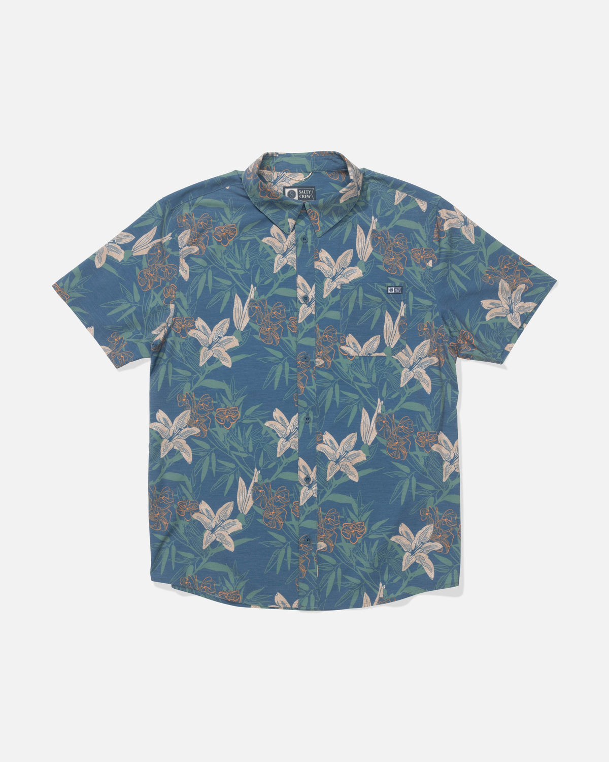 DRIFTER UV BUTTON UP - Cast Blue | Salty Crew Premium