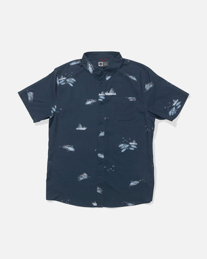 BREEZER PERF BUTTON UP - Midnight Navy | Salty Crew Premium