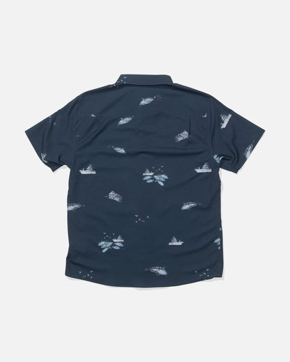BREEZER PERF BUTTON UP - Midnight Navy | Salty Crew Premium