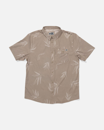 FLAGSHIP UV BUTTON UP - Dark Khaki | Salty Crew Premium