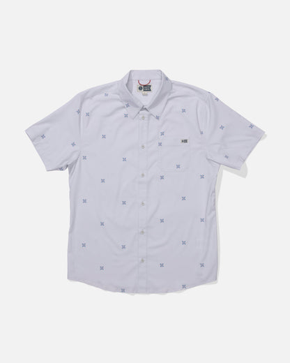 DRIFTER UV BUTTON UP - Light Grey | Salty Crew Premium