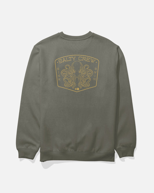 TAKO CLUB CREW FLEECE - Dusty Olive | Salty Crew Premium