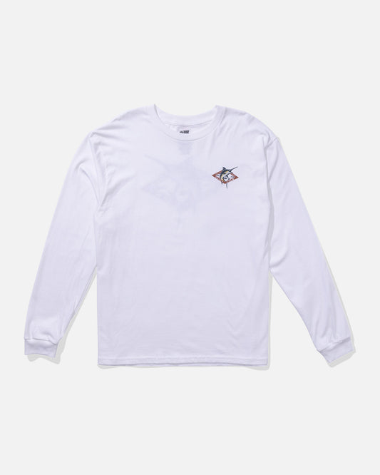 DIAMOND MARLIN LS TEE - White | Salty Crew Premium