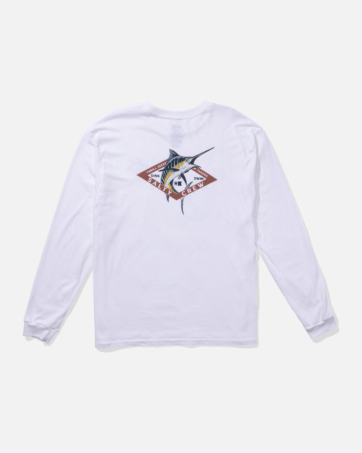 DIAMOND MARLIN LS TEE - White | Salty Crew Premium