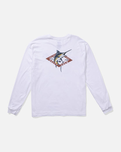 DIAMOND MARLIN LS TEE - White | Salty Crew Premium
