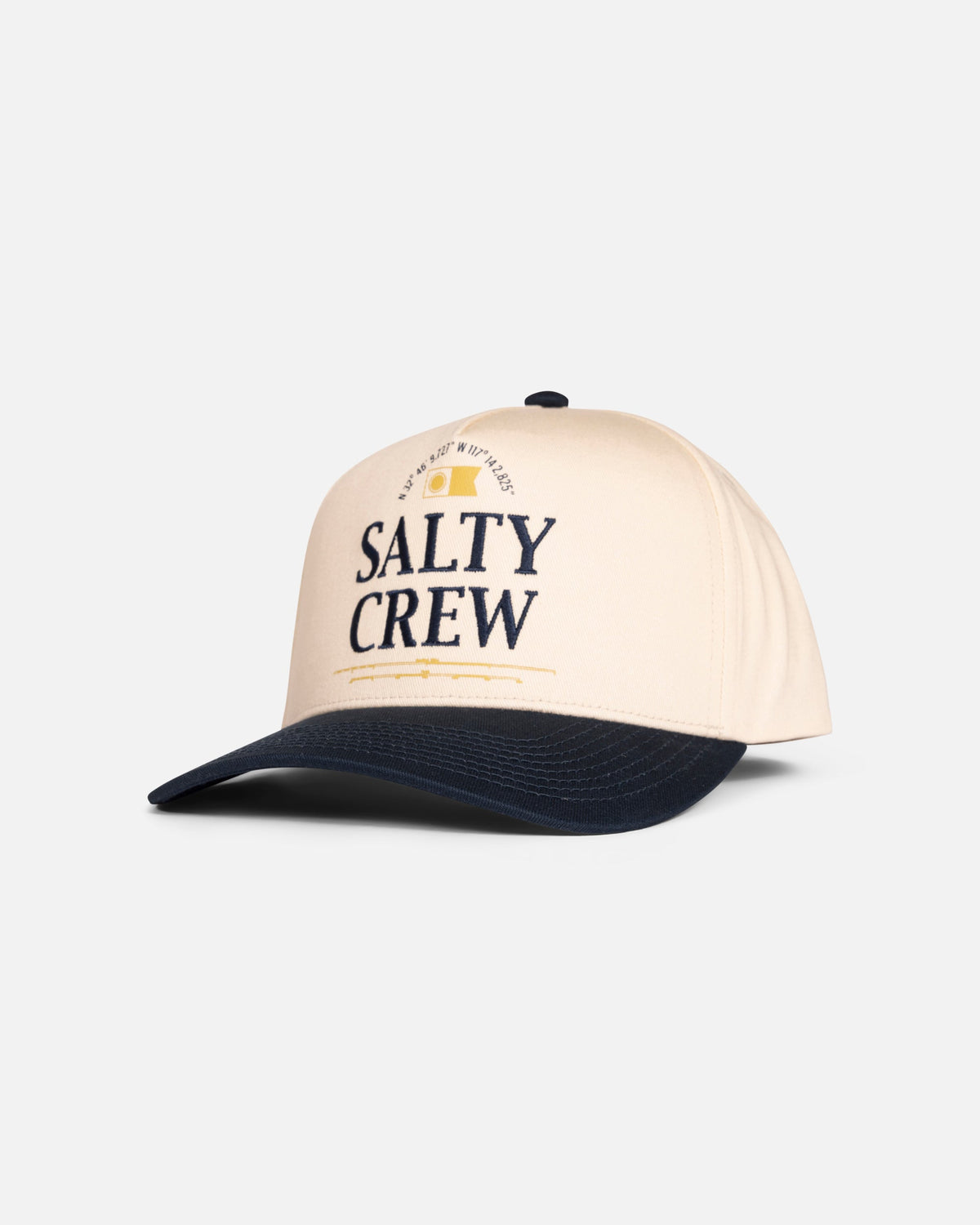 COORDINATES SNAPBACK - Off White/Navy | Salty Crew Premium