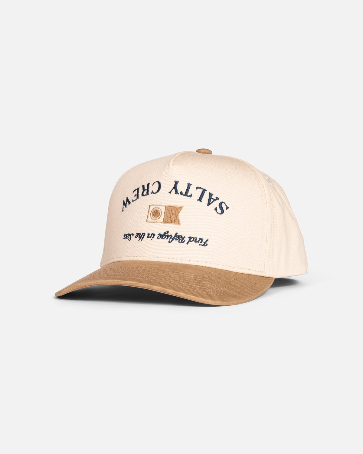 UPSIDEDOWN CREW SNAPBACK - OFF WHITE/TAN | Salty Crew Premium