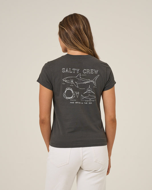 SHARK ANATOMY MODERN TEE - Charcoal | Salty Crew Premium