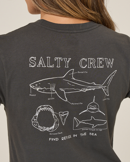 SHARK ANATOMY MODERN TEE - Charcoal | Salty Crew Premium
