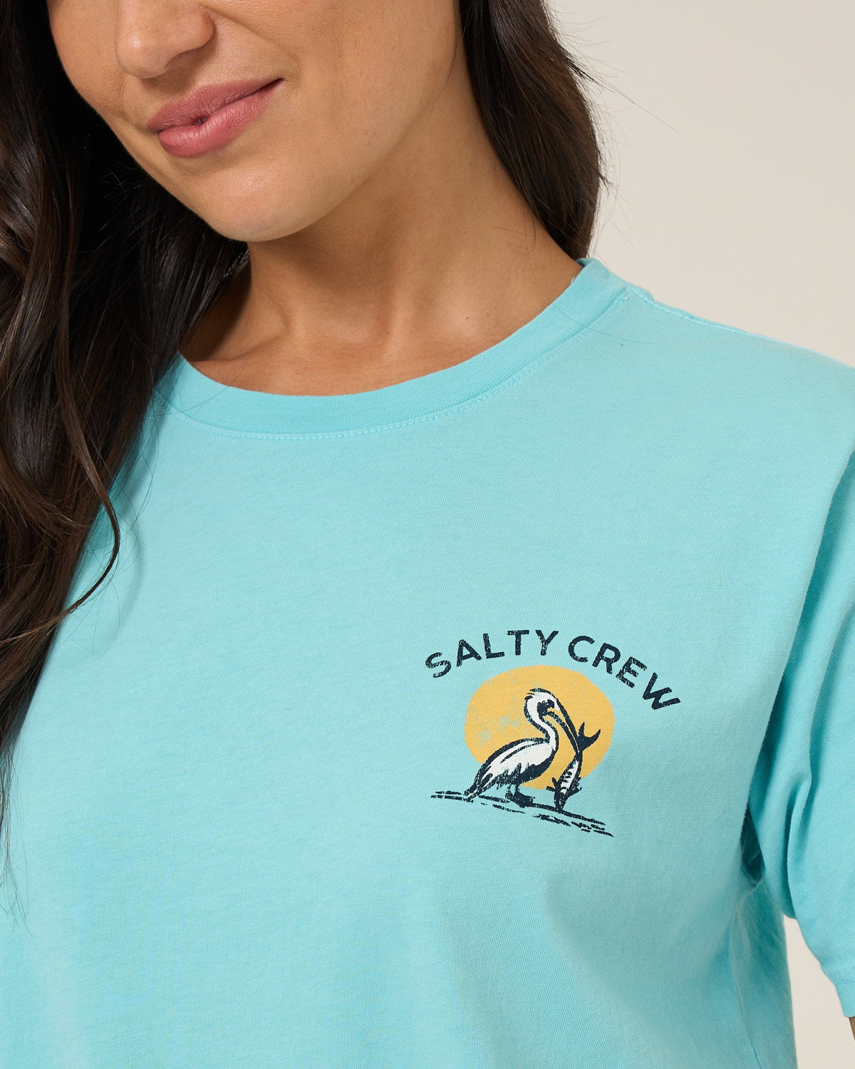 BEACH HUT BF TEE - Aquamarine | Salty Crew Premium