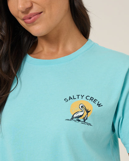 BEACH HUT BF TEE - Aquamarine | Salty Crew Premium