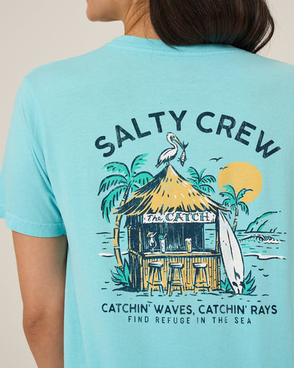 BEACH HUT BF TEE - Aquamarine | Salty Crew Premium