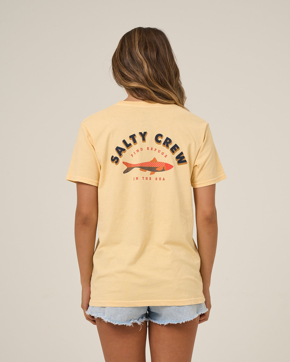 SALTY SARDINE BF TEE - Custard | Salty Crew Premium