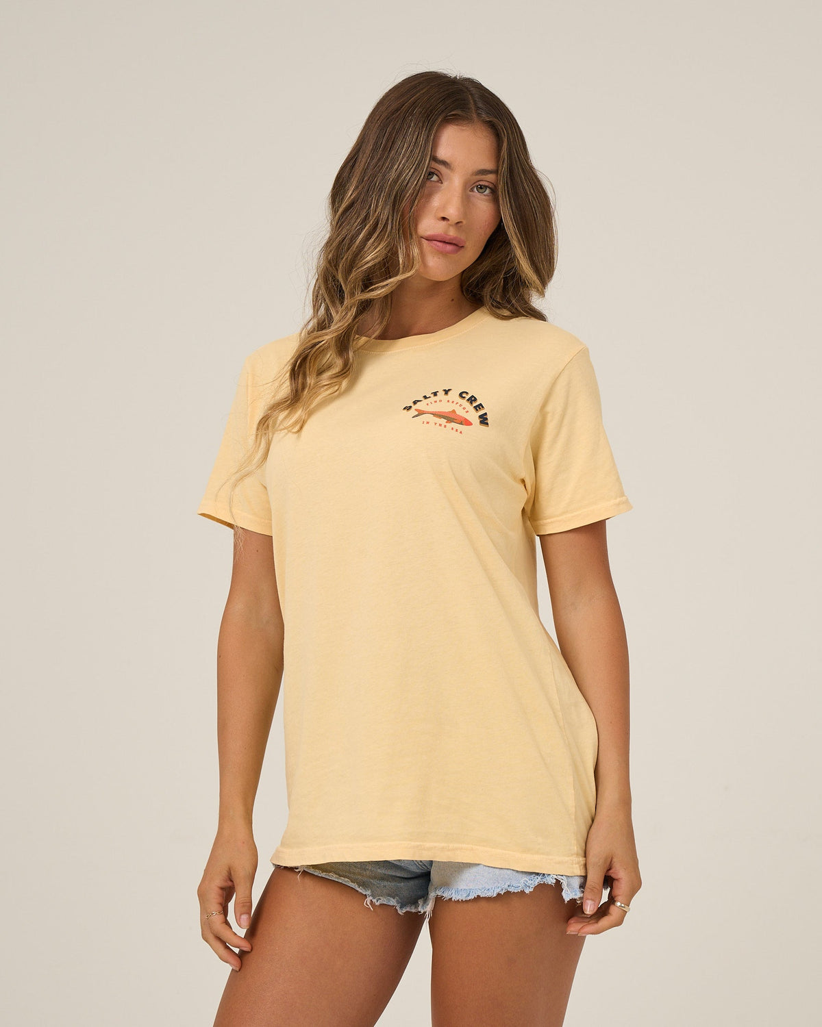 SALTY SARDINE BF TEE - Custard | Salty Crew Premium