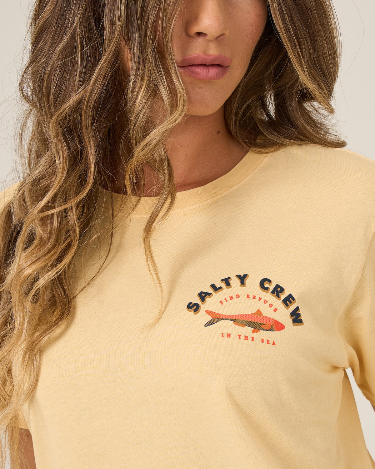 SALTY SARDINE BF TEE - Custard | Salty Crew Premium