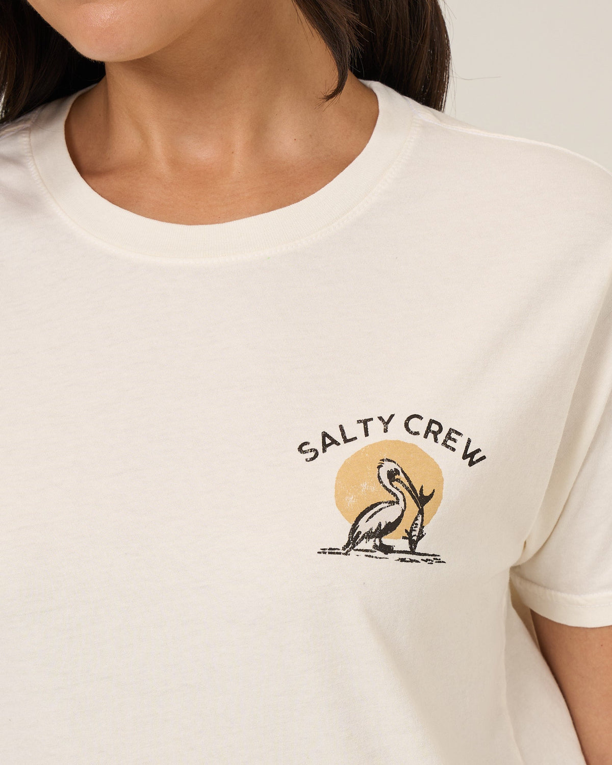 BEACH HUT BF TEE - Off White | Salty Crew Premium
