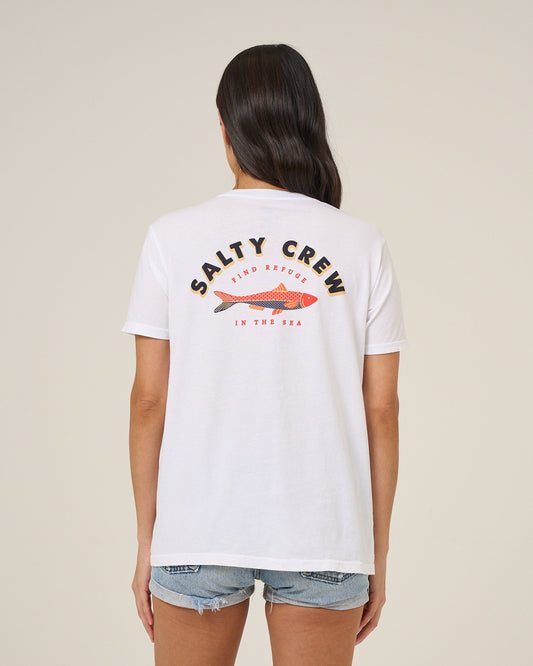 SALTY SARDINE BF TEE - White | Salty Crew Premium