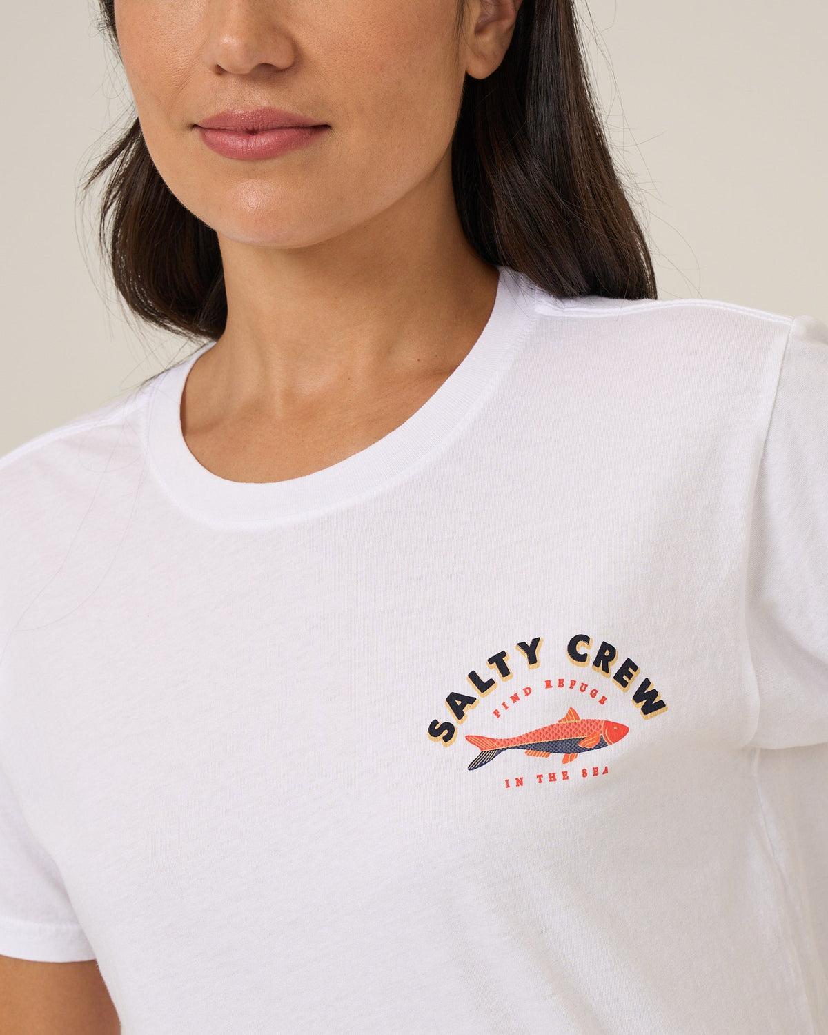 SALTY SARDINE BF TEE - White | Salty Crew Premium