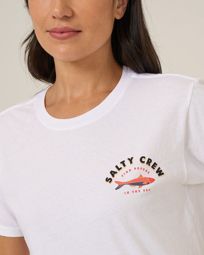 SALTY SARDINE BF TEE - White | Salty Crew Premium