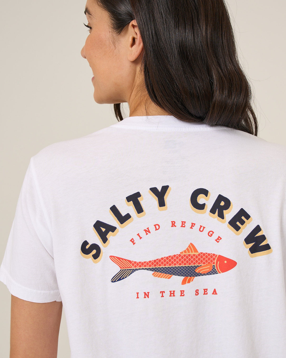 SALTY SARDINE BF TEE - White | Salty Crew Premium