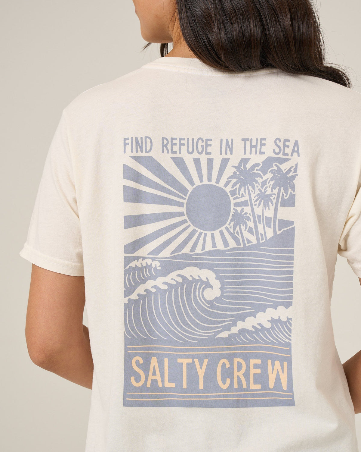 RISE AND SMILE BF TEE - Off White | Salty Crew Premium