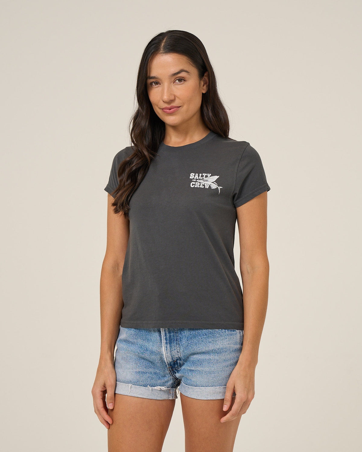 FLYER MODERN TEE - Charcoal | Salty Crew Premium