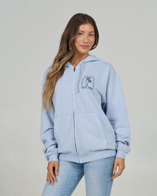 ARCHWAY ZIP HOODY - Fog | Salty Crew Premium