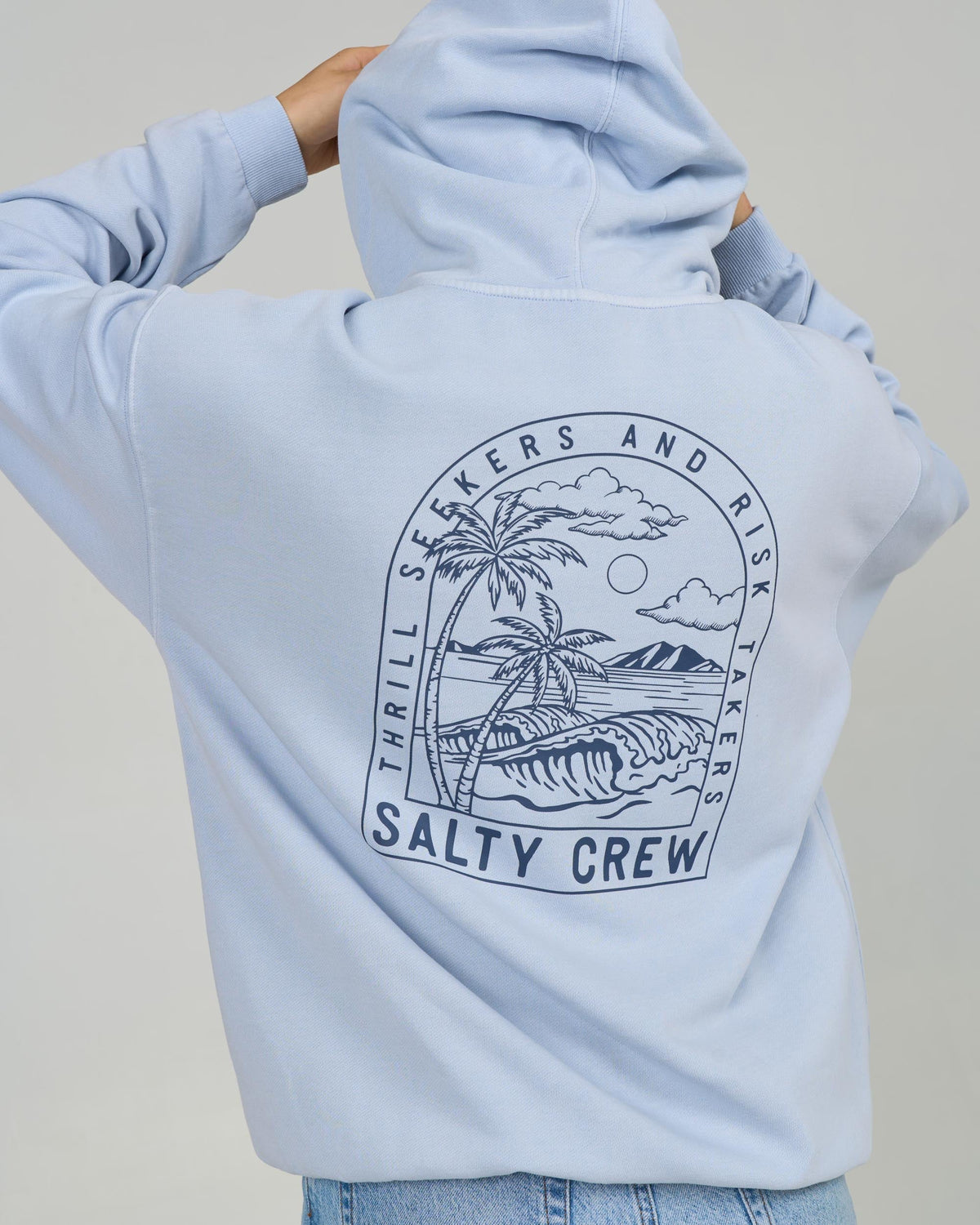 ARCHWAY ZIP HOODY - Fog | Salty Crew Premium