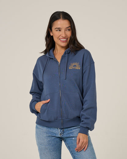 FIRST PLACE HOODED ZIP - Vintage Indigo | Salty Crew Premium