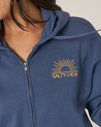 FIRST PLACE HOODED ZIP - Vintage Indigo | Salty Crew Premium