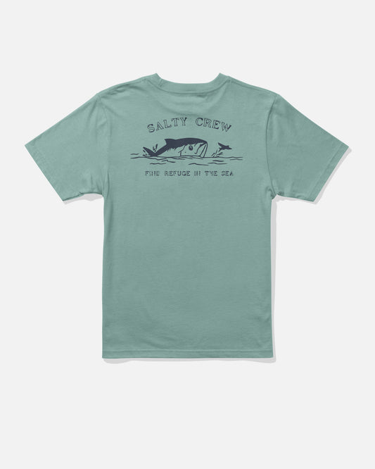 PEEKED BOYS SS TEE - Mackerel | Salty Crew Premium