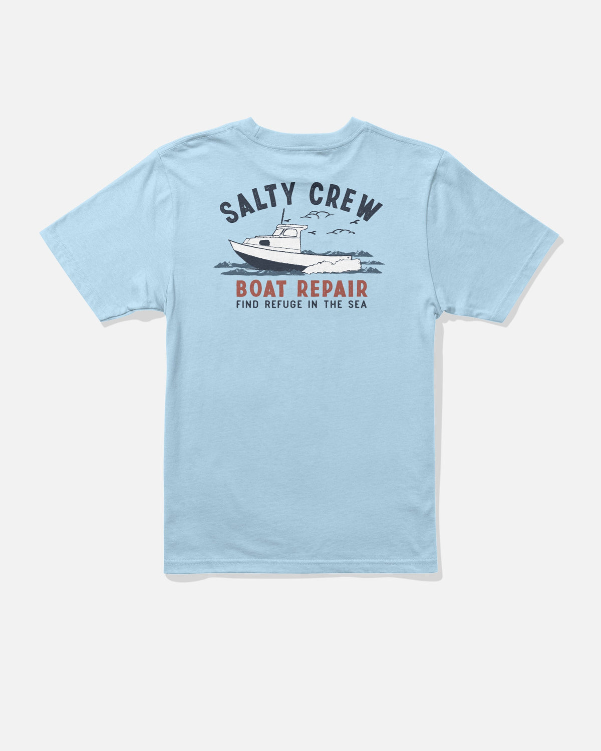 BOAT REPAIR BOYS SS TEE - Clear Sky | Salty Crew Premium
