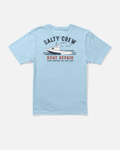 BOAT REPAIR BOYS SS TEE - Clear Sky | Salty Crew Premium