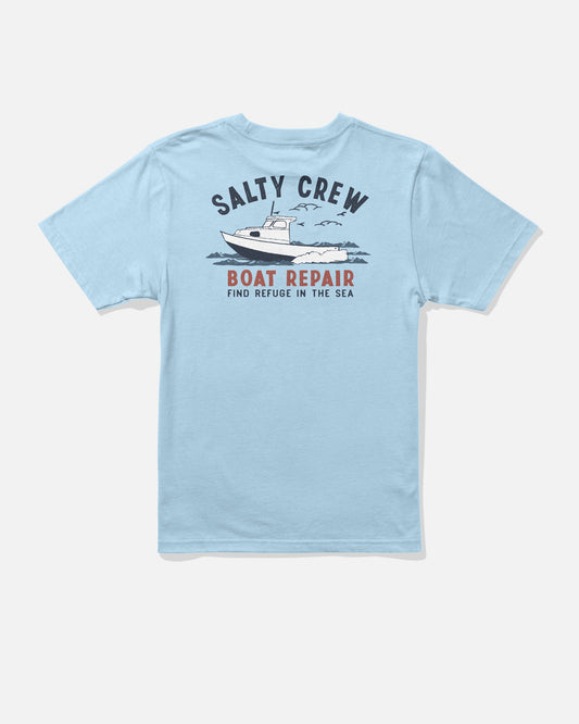 BOAT REPAIR BOYS SS TEE - Clear Sky | Salty Crew Premium