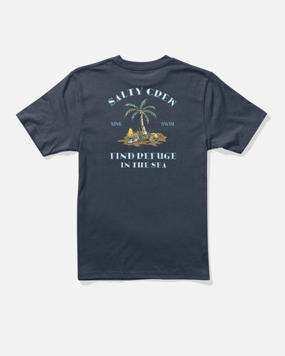 DESERTED BOYS SS TEE - Navy | Salty Crew Premium