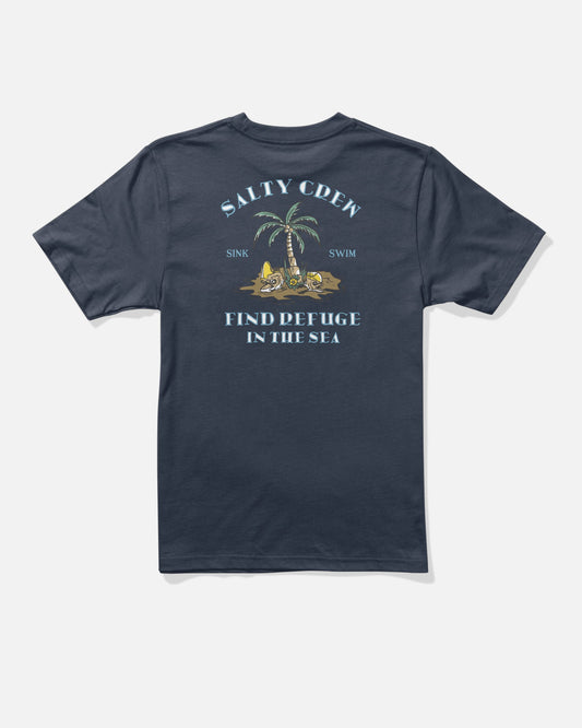DESERTED BOYS SS TEE - Navy | Salty Crew Premium