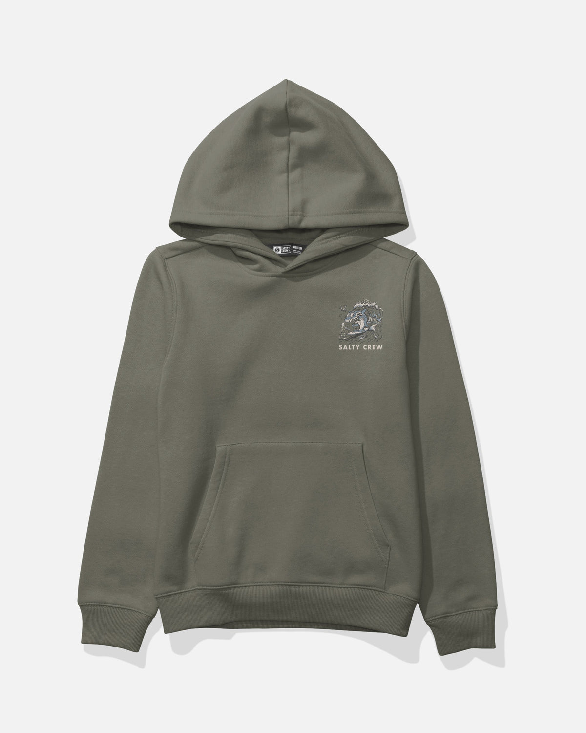 SURF SHARK BOYS FLEECE - Dusty Olive | Salty Crew Premium