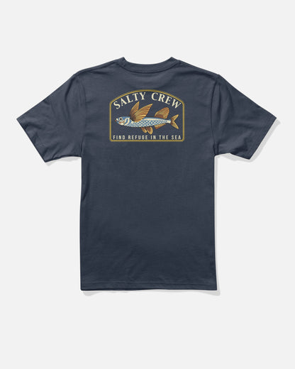 FLY HOME BOYS SS TEE - Navy | Salty Crew Premium