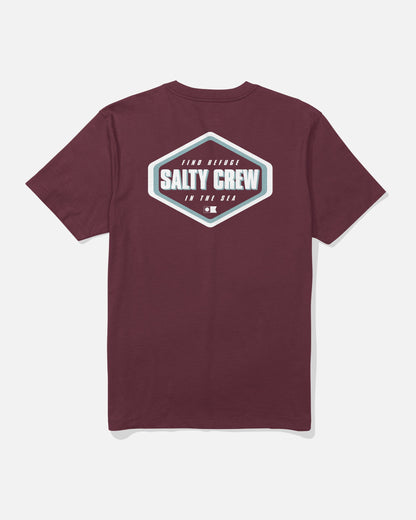 SHAPELY SS TEE - Burgundy | Salty Crew Premium