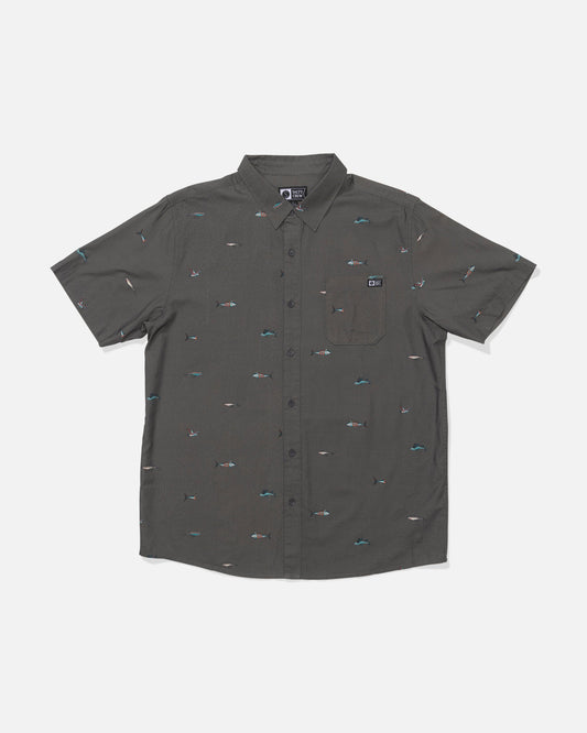 CREW SS BUTTON UP - Charcoal | Salty Crew Premium