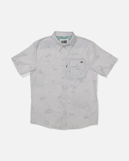 FLAGSHIP UV BUTTON UP - White | Salty Crew Premium