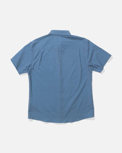 DRIFTER UV BUTTON UP - Mid Blue | Salty Crew Premium