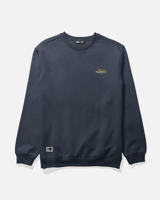 WORN IN CREW FLEECE - Navy | Salty Crew Premium