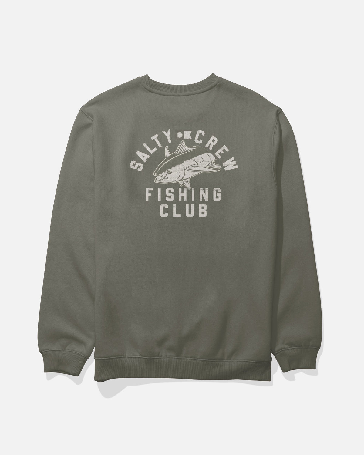 FISHING CLUB CREW FLEECE - Dusty Olive | Salty Crew Premium