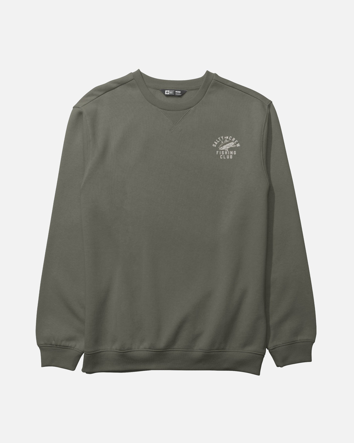 FISHING CLUB CREW FLEECE - Dusty Olive | Salty Crew Premium