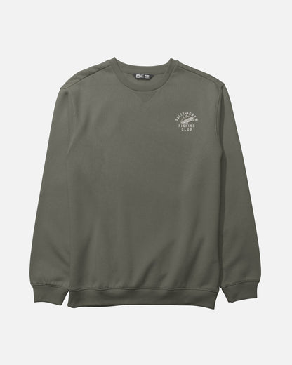 FISHING CLUB CREW FLEECE - Dusty Olive | Salty Crew Premium