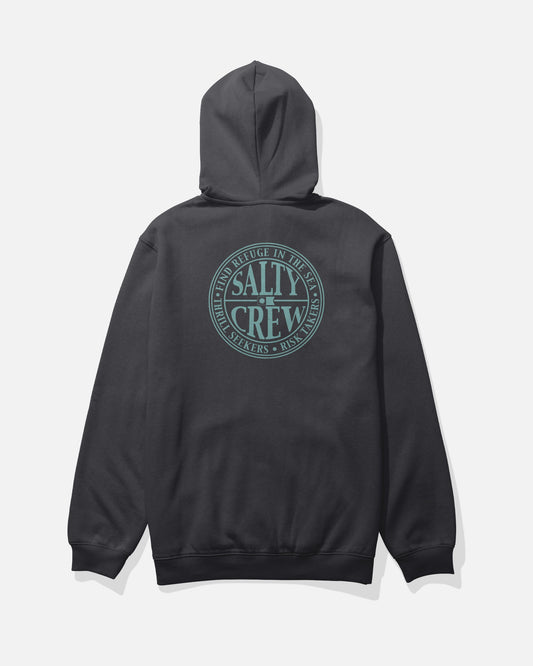 GLOBAL ZIP FLEECE - BLACK | Salty Crew Premium